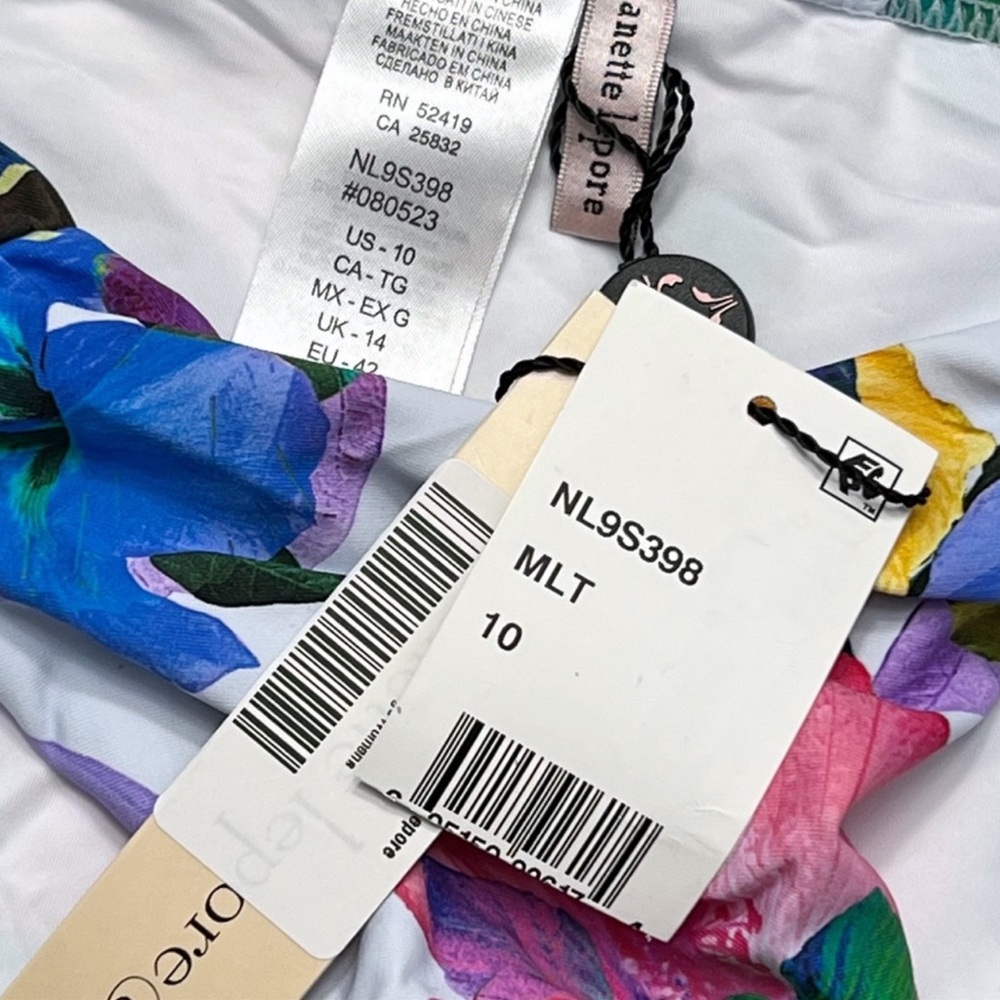 Nanette Lepore Bikini Technicolor Tropical Vamp Floral
Print Swim Bottom Size 10 - Picture 8 of 10